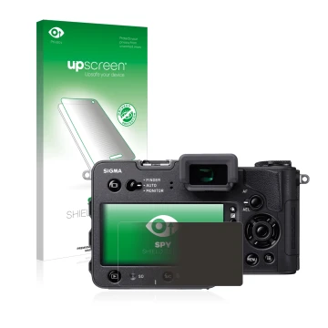 Front side of a product packaging with the brand logo upscreen. Next to it is the device Sigma SD Quattro H shown with the cor