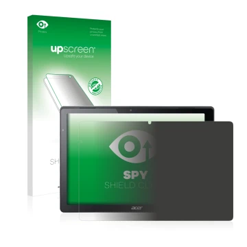 Front side of a product packaging with the brand logo upscreen. Next to it is the device Acer Switch Alpha 12 shown with the c