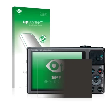 Front side of a product packaging with the brand logo upscreen. Next to it is the device Canon PowerShot SX620 HS shown with t