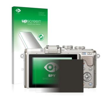 Front side of a product packaging with the brand logo upscreen. Next to it is the device Olympus PEN E-PL8 shown with the corr