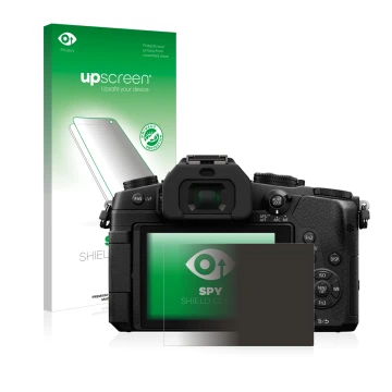 Front side of a product packaging with the brand logo upscreen. Next to it is the device Panasonic Lumix DMC-G81 shown with th