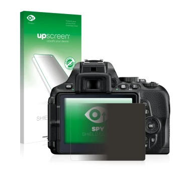 Front side of a product packaging with the brand logo upscreen. Next to it is the device Nikon D5600 shown with the correspond