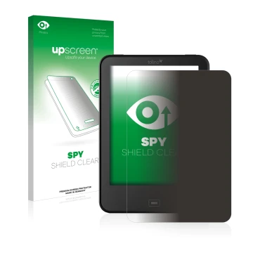 Front side of a product packaging with the brand logo upscreen. Next to it is the device Tolino Vision 4 HD shown with the cor