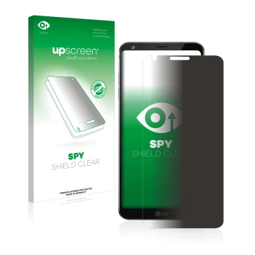 Front side of a product packaging with the brand logo upscreen. Next to it is the device LG G6 shown with the corresponding sc