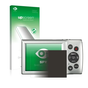 Front side of a product packaging with the brand logo upscreen. Next to it is the device Canon Digital Ixus 185 shown with the