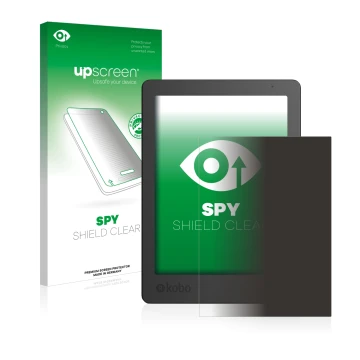 Front side of a product packaging with the brand logo upscreen. Next to it is the device Kobo Aura Edition 2 shown with the co