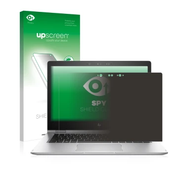 Front side of a product packaging with the brand logo upscreen. Next to it is the device HP EliteBook x360 1030 G2 shown with 