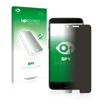 Front side of a product packaging with the brand logo upscreen. Next to it is the device OnePlus 5 shown with the correspondin