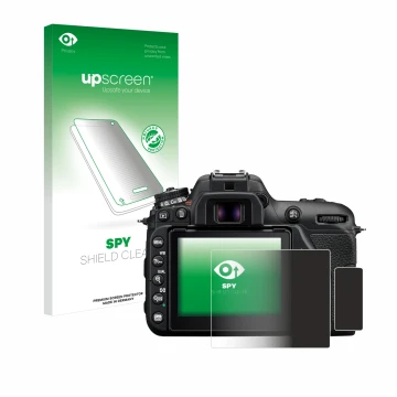 Front side of a product packaging with the brand logo upscreen. Next to it is the device Nikon D7500 shown with the correspond