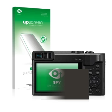 Front side of a product packaging with the brand logo upscreen. Next to it is the device Panasonic Lumix DC-TZ91 shown with th