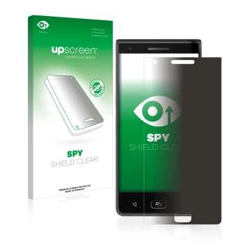 Front side of a product packaging with the brand logo upscreen. Next to it is the device BlackBerry Motion 2017 shown with the