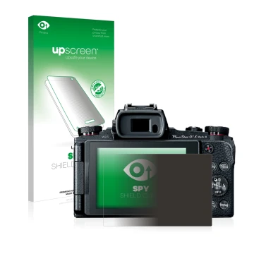 Front side of a product packaging with the brand logo upscreen. Next to it is the device Canon PowerShot G1 X Mark III shown w