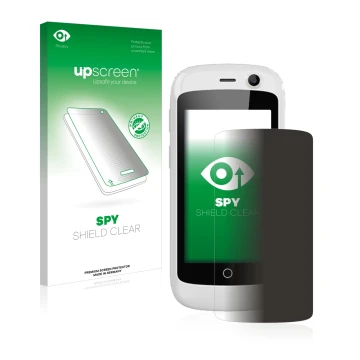 Front side of a product packaging with the brand logo upscreen. Next to it is the device Unihertz Jelly Pro shown with the cor