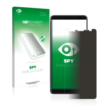 Front side of a product packaging with the brand logo upscreen. Next to it is the device HTC U12 Plus shown with the correspon