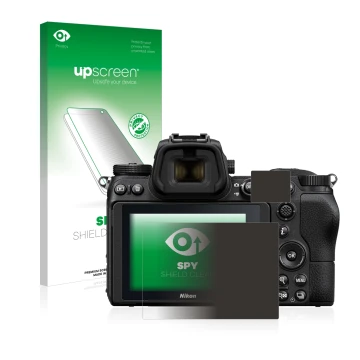 Front side of a product packaging with the brand logo upscreen. Next to it is the device Nikon Z 6 shown with the correspondin