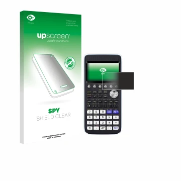 Front side of a product packaging with the brand logo upscreen. Next to it is the device Casio FX-CG50 shown with the correspo