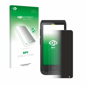 Front side of a product packaging with the brand logo upscreen. Next to it is the device Honeywell Dolphin CT40 shown with the