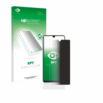 Front side of a product packaging with the brand logo upscreen. Next to it is the device Huawei P30 shown with the correspondi