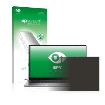 Front side of a product packaging with the brand logo upscreen. Next to it is the device Dell Latitude 7400 2-in-1 shown with 