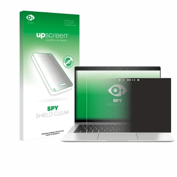 Front side of a product packaging with the brand logo upscreen. Next to it is the device HP EliteBook x360 1030 G3 shown with 
