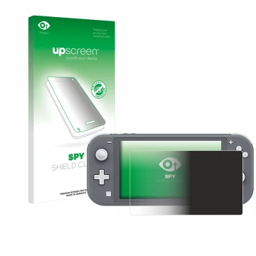 Front side of a product packaging with the brand logo upscreen. Next to it is the device Nintendo Switch Lite shown with the c