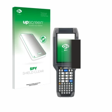 Front side of a product packaging with the brand logo upscreen. Next to it is the device Honeywell Dolphin CK65 shown with the