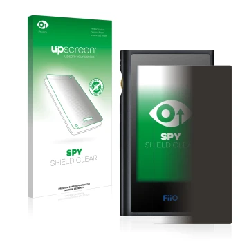 Front side of a product packaging with the brand logo upscreen. Next to it is the device FiiO M9 shown with the corresponding 
