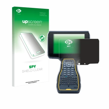 Front side of a product packaging with the brand logo upscreen. Next to it is the device Trimble TSC7 Controller shown with th