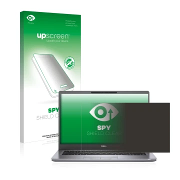 Front side of a product packaging with the brand logo upscreen. Next to it is the device Dell Latitude 7300 shown with the cor