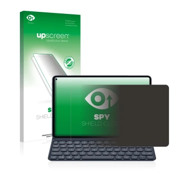 Front side of a product packaging with the brand logo upscreen. Next to it is the device Huawei MatePad Pro (2019) shown with 