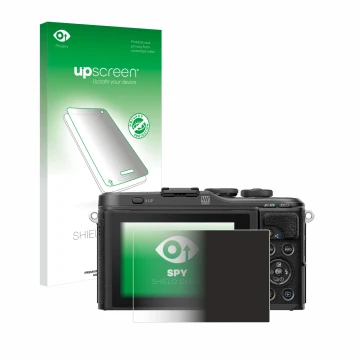 Front side of a product packaging with the brand logo upscreen. Next to it is the device Olympus PEN E-PL10 shown with the cor