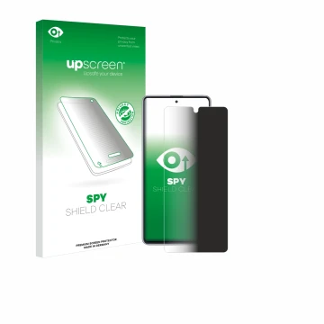 Front side of a product packaging with the brand logo upscreen. Next to it is the device Samsung Galaxy Note 10 Lite shown wit