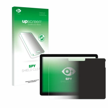 Front side of a product packaging with the brand logo upscreen. Next to it is the device Microsoft Surface Go 2 10.5