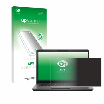 Front side of a product packaging with the brand logo upscreen. Next to it is the device Dell Latitude 5400 shown with the cor