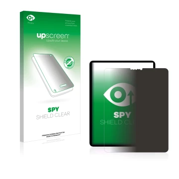 Front side of a product packaging with the brand logo upscreen. Next to it is the device Apple iPad Pro 11