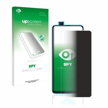 Front side of a product packaging with the brand logo upscreen. Next to it is the device Xiaomi Poco F2 Pro shown with the cor