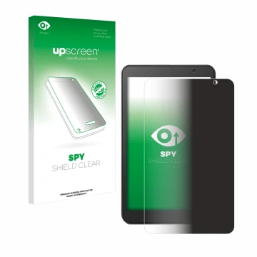 Front side of a product packaging with the brand logo upscreen. Next to it is the device Vankyo MatrixPad S8 shown with the co