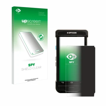 Front side of a product packaging with the brand logo upscreen. Next to it is the device Opticon H-31 shown with the correspon