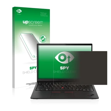 Front side of a product packaging with the brand logo upscreen. Next to it is the device Lenovo ThinkPad X1 Nano shown with th