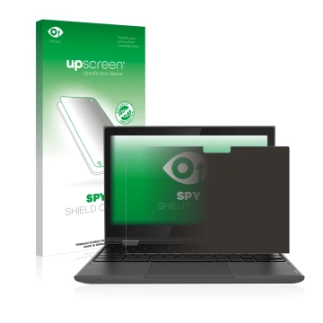 Front side of a product packaging with the brand logo upscreen. Next to it is the device Lenovo 300e (2nd Gen.) shown with the