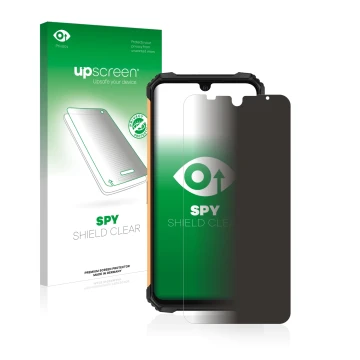 Front side of a product packaging with the brand logo upscreen. Next to it is the device Ulefone Armor 8 shown with the corres