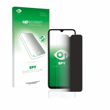 Front side of a product packaging with the brand logo upscreen. Next to it is the device Xiaomi Redmi 9AT shown with the corre