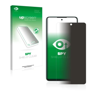 Front side of a product packaging with the brand logo upscreen. Next to it is the device Samsung Galaxy A52 shown with the cor