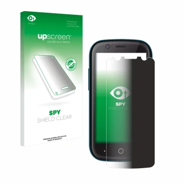 Front side of a product packaging with the brand logo upscreen. Next to it is the device Unihertz Jelly 2 shown with the corre
