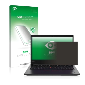 Front side of a product packaging with the brand logo upscreen. Next to it is the device Lenovo ThinkPad L13 Gen 2 shown with 