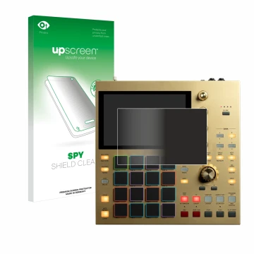 Front side of a product packaging with the brand logo upscreen. Next to it is the device Akai MPC One shown with the correspon