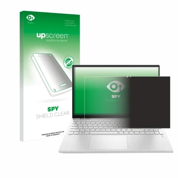 Front side of a product packaging with the brand logo upscreen. Next to it is the device HP Pavilion x360 (15-erX) shown with 