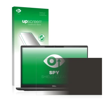 Front side of a product packaging with the brand logo upscreen. Next to it is the device Dell Latitude 7320 Non-Touch shown wi