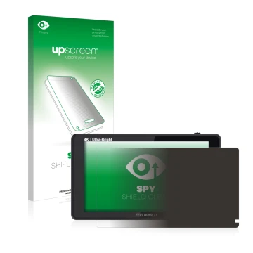 Front side of a product packaging with the brand logo upscreen. Next to it is the device Feelworld LUT6 6