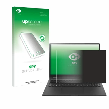 Front side of a product packaging with the brand logo upscreen. Next to it is the device LG gram 16'' 2-in-1 Touch shown with 